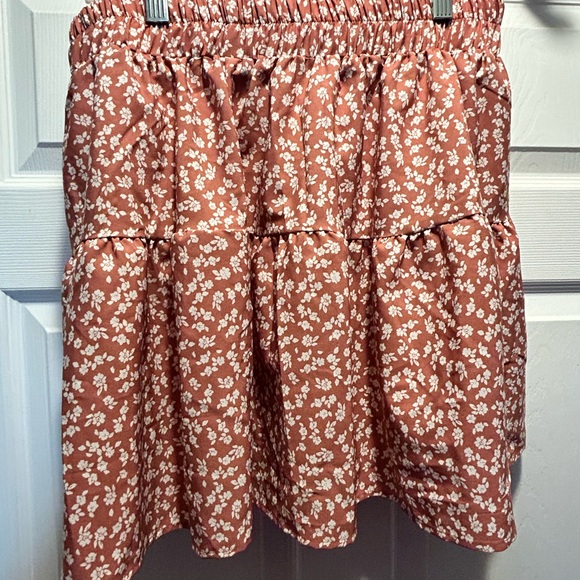 SHEIN Dresses & Skirts - SHEIN Rust Floral A-Line Skirt